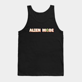 Alien mode cute face graphic, UFO outer space lover, Men Women Tank Top